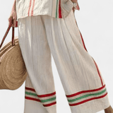 Beatriz | Conjunto de bambú con diseño de margarita del Mediterráneo
