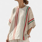 Beatriz | Conjunto de bambú con diseño de margarita del Mediterráneo