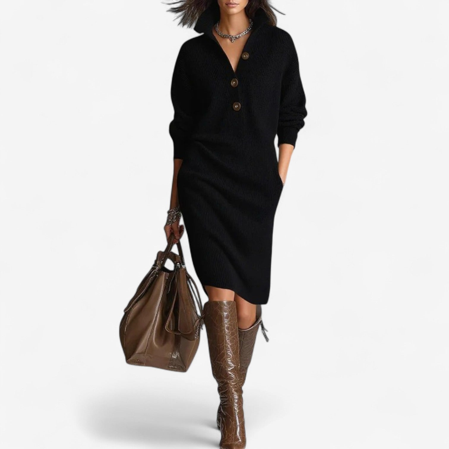 Vestido relajado de tejido Suzy™