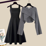 Enrica™ - Conjunto elegante de vestido de punto