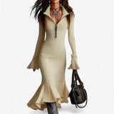 Vestido con cuello y cierre Maud™