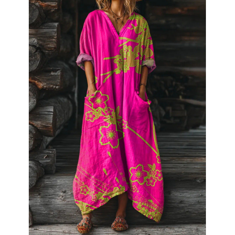 Evelyn | Vestido casual de mangas largas al estilo retro