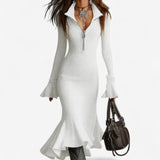 Vestido con cuello y cierre Maud™