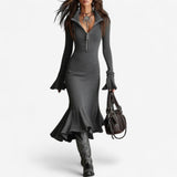 Vestido con cuello y cierre Maud™