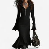 Vestido con cuello y cierre Maud™