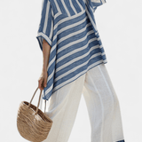 Constança | Conjunto de lino azul del mar