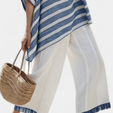Constança | Conjunto de lino azul del mar