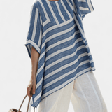 Constança | Conjunto de lino azul del mar