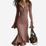 Vestido con cuello y cierre Maud™