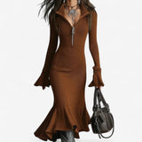 Vestido con cuello y cierre Maud™