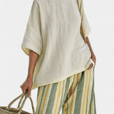 Olivia | Conjunto de Bambú y Lino en Verde Oliva