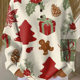 Thea | Jersey navideño con abetos y regalos