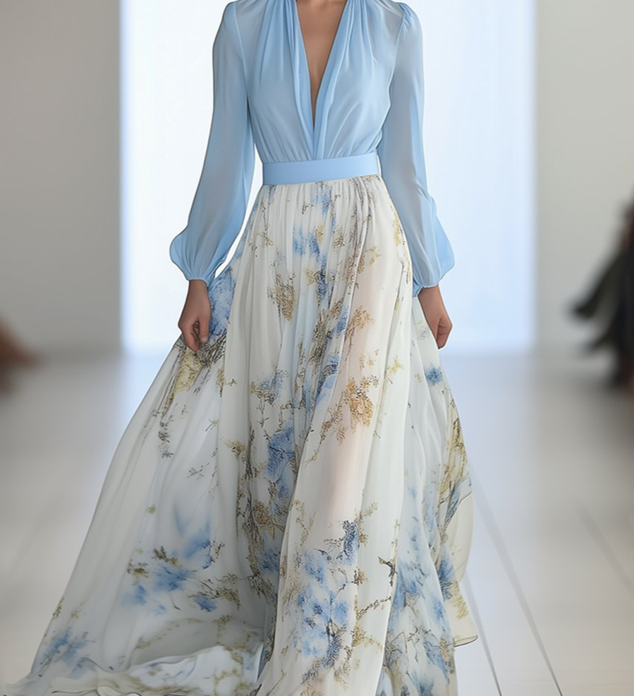 Jewel – Vestido largo con estampado floral