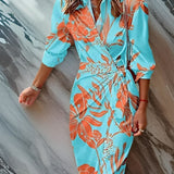 Christiana | Vestido de trespasse con estampado