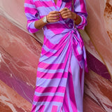 Christiana | Vestido de trespasse con estampado