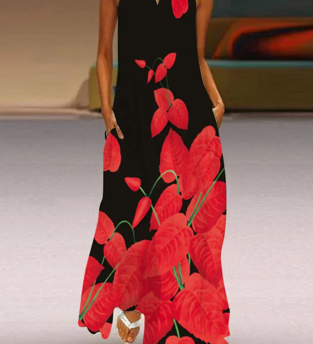 Aurelia™ Vestido de corte en A con diseño floral de mariposas