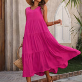 Florencia | Vestido de verano maxi sin mangas y en capas para mujer