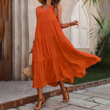 Florencia | Vestido de verano maxi sin mangas y en capas para mujer