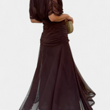 Alondra™ | vestido maxi largo floral con escote en V