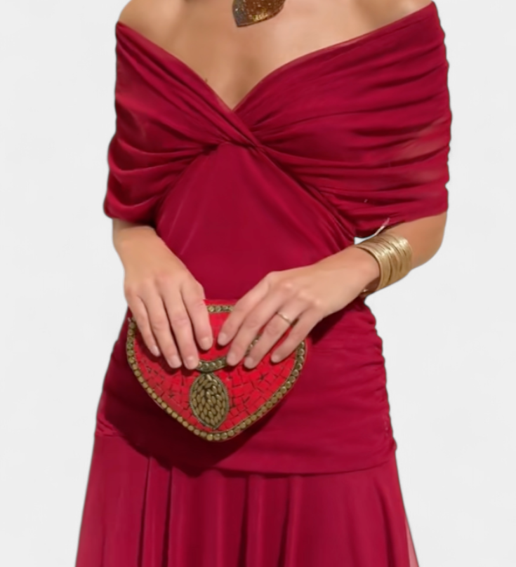 Alondra™ | vestido maxi largo floral con escote en V