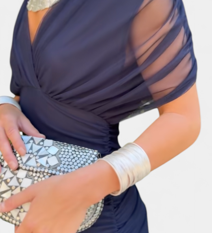 Alondra™ | vestido maxi largo floral con escote en V