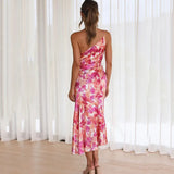 Saar - Vestido exquisito de hombros descubiertos con estampado floral