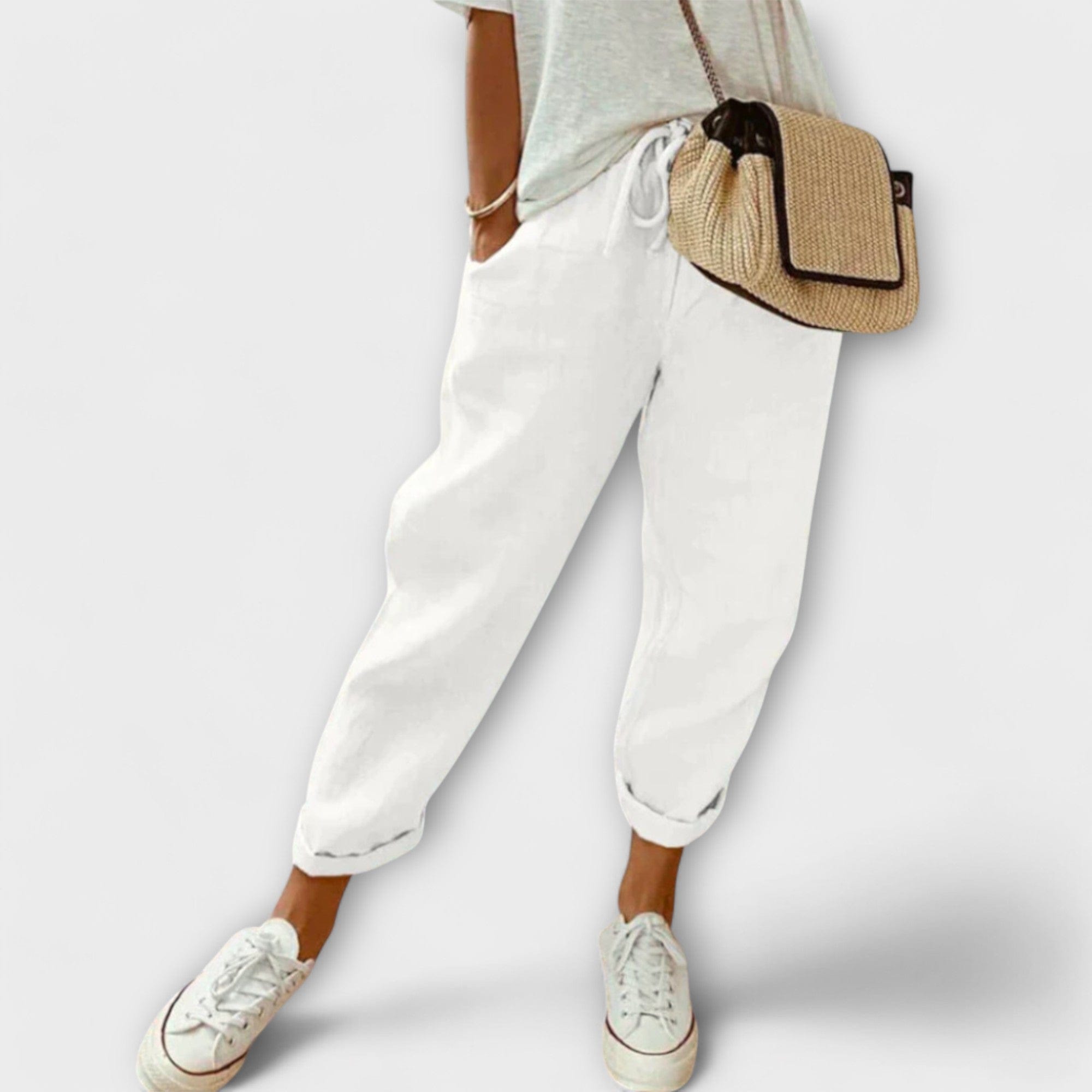 Bibi | Pantalones de lino ligeros y ajustados