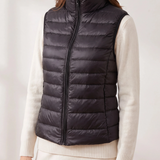 Chaleco Puffer Liviano con Relleno y Cierre para Mujer