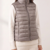Chaleco Puffer Liviano con Relleno y Cierre para Mujer