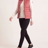 Chaleco Puffer Liviano con Relleno y Cierre para Mujer