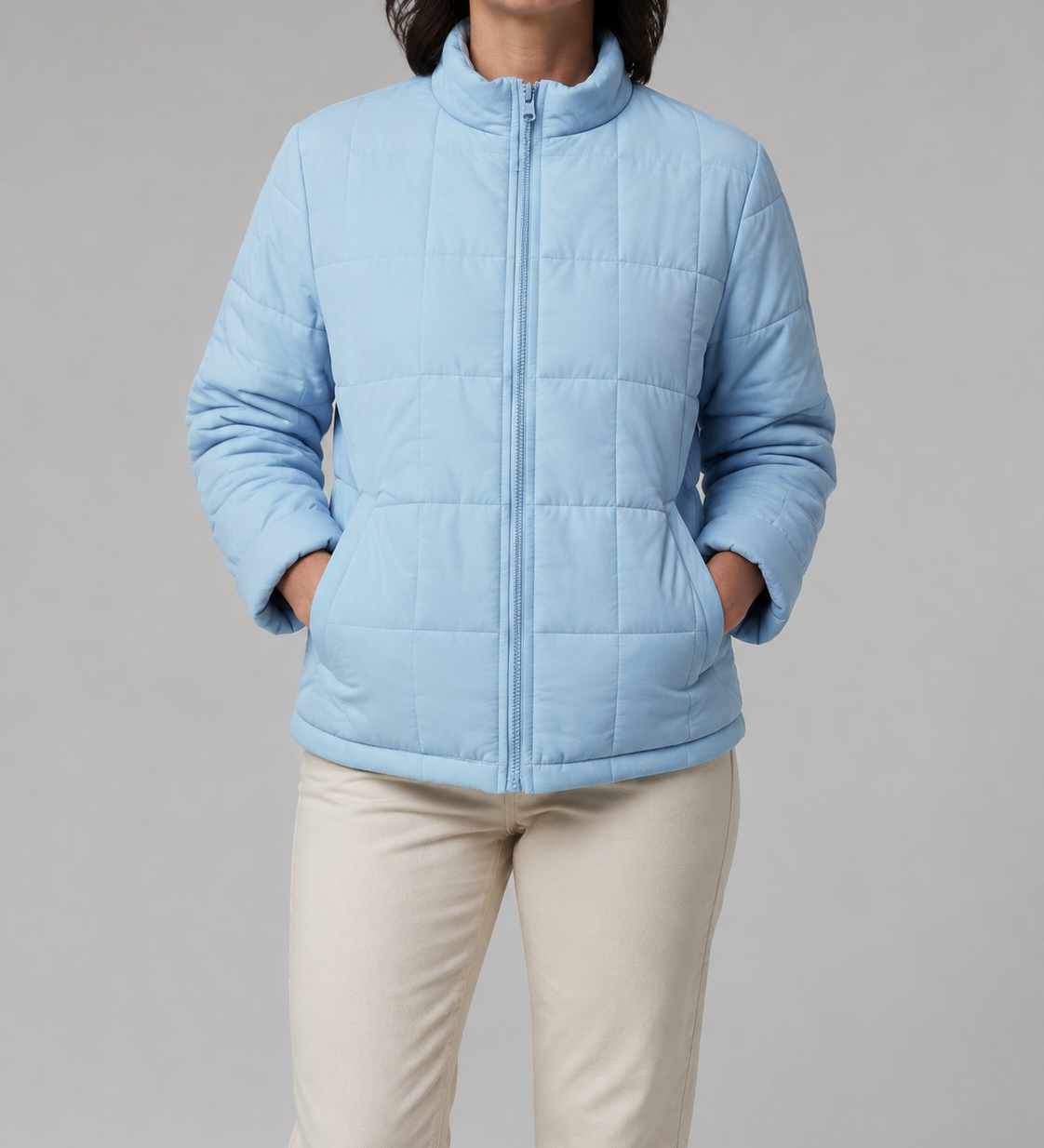 Chaqueta Acolchada con Cremallera para Mujer
