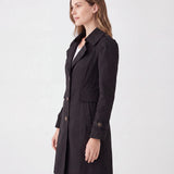 Abrigo Trench Ligero para Mujer con Cuello de Solapa y Botones