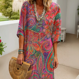 Arveny™ – Vestido floral casual