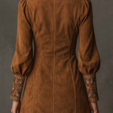 Lunori™ | Vestido corto lila bordado