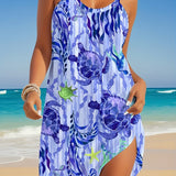 Haley™ - Vestido tropical estampado con tirantes