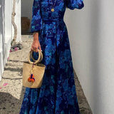 Calista | Vestido maxi floral sin hombros