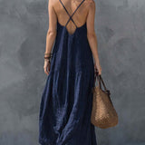Vestido maxi patchwork bohemio