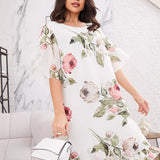 Camila™ – Vestido elegante de chiffon con flores