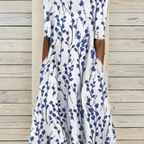Sela™ – Vestido midi con flores costeras