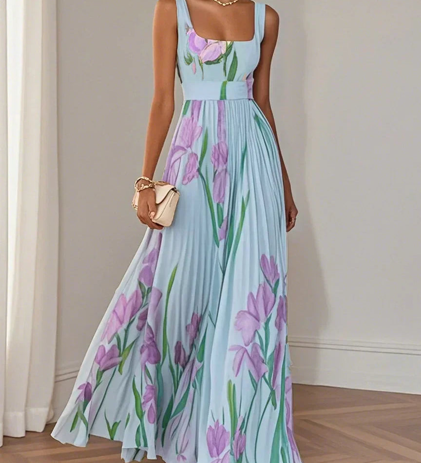 Mary™ - Vestido maxi elegante con pliegues