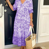 Keisha | Vestido floral elegante con escote en V