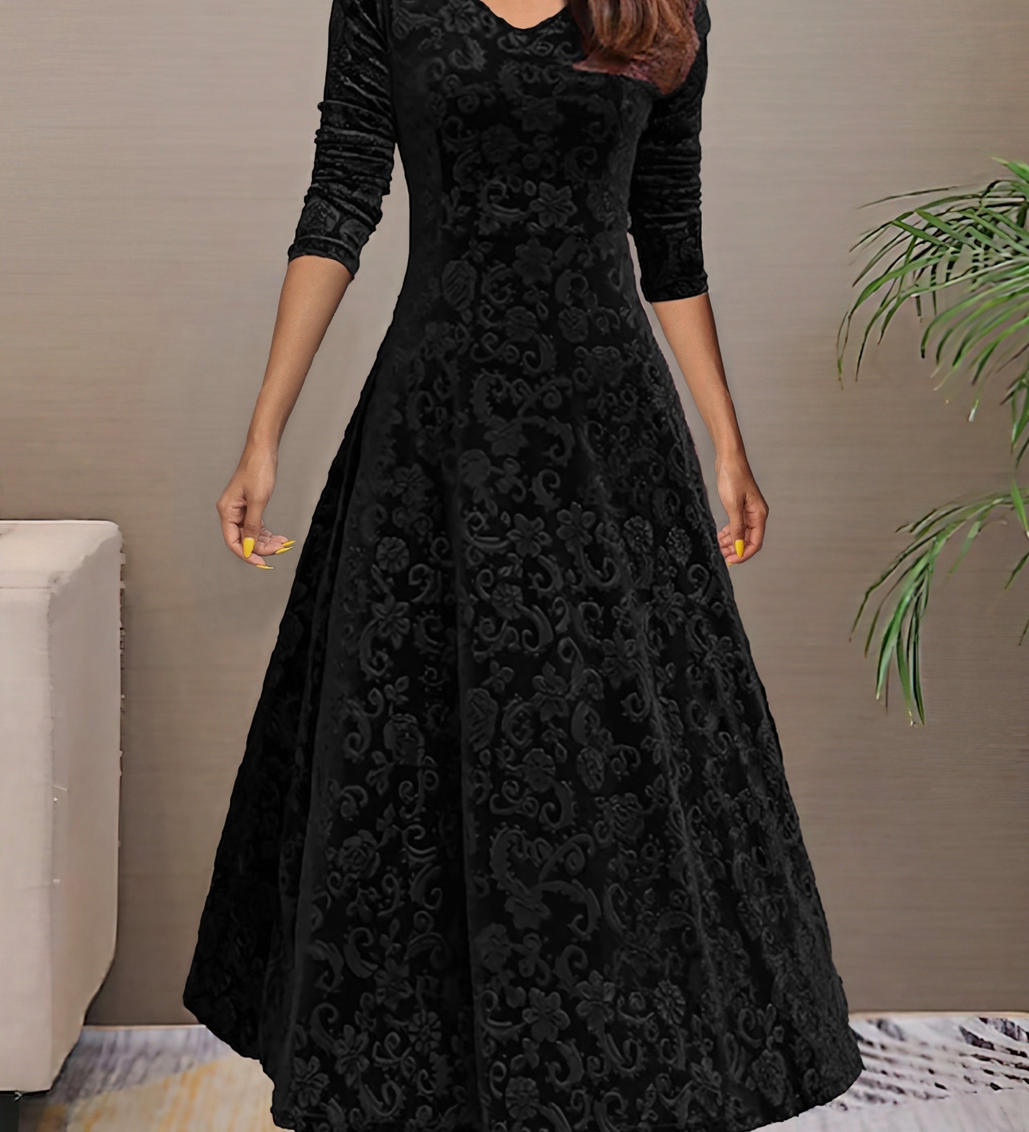 Nancy | Vestido de fiesta de terciopelo lujoso