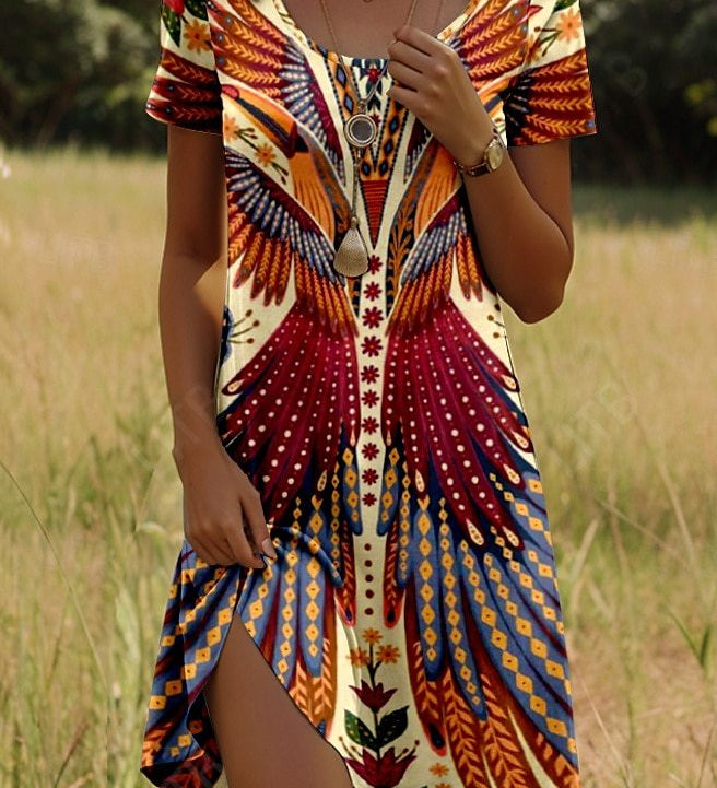 Mabel™ - Vestido de verano moderno con estampado étnico