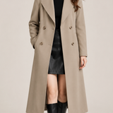 Abrigo Trench de Doble Botón para Mujer