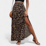 Maarja | Falda midi con estampado de leopardo