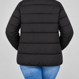 Chaqueta Acolchada para Mujer con Bolsillos con Cremallera y Cuello Alto