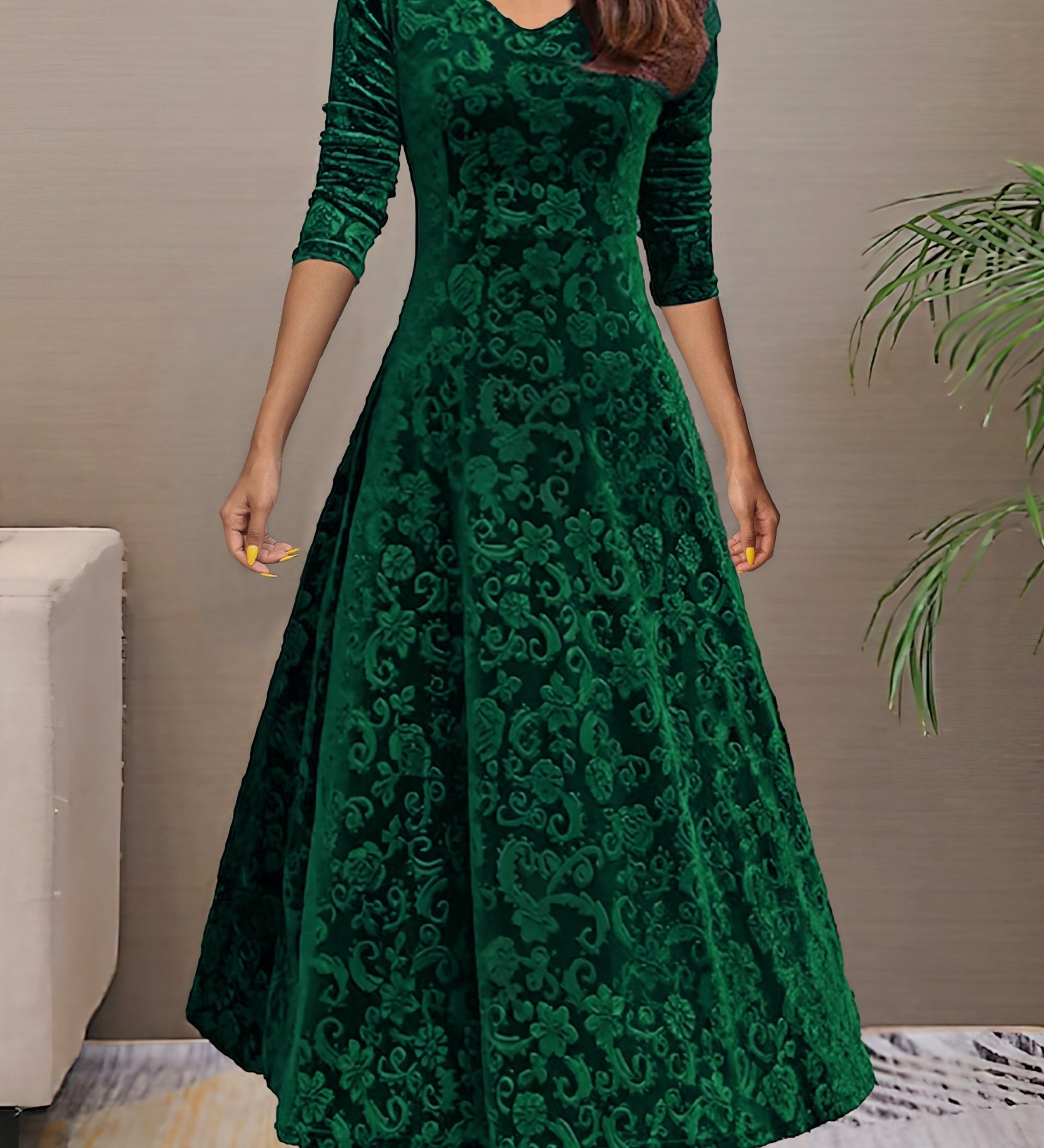 Nancy | Vestido de fiesta de terciopelo lujoso