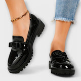 Eda | Mocasines de ante para mujeres con lazos naturales