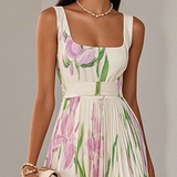 Mary™ - Vestido maxi elegante con pliegues