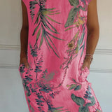 Vestido de verano para señora con bolsillos y estampado vibrante